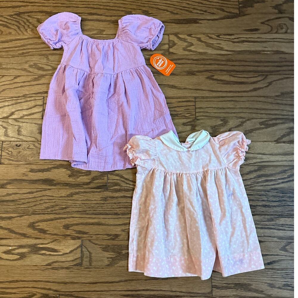 Girls 3T Dresses Dot Dress Purple and Pink‎ WOnder Nation